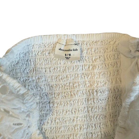 Abercrombie Kids Eyelet Smocked White Dress Boho Size 9 - Picture 3 of 3
